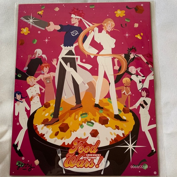 None Other - NWT. Autographed Food Wars Anime Fan Art 8x10 Print!